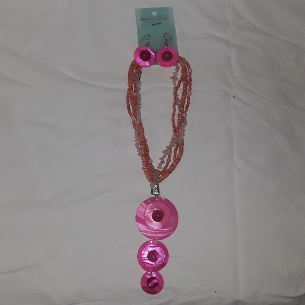 American blues beaded necklace